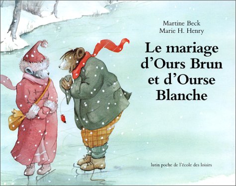 le mariage d'ours brun et d'ourse blanche  