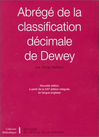 abrégé de la classification décimale de dewey