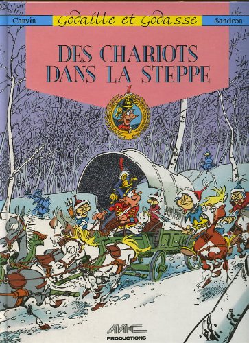 des chariots dans la steppe