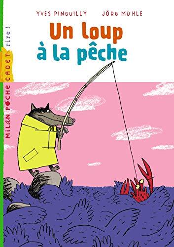 un loup à la pêche  
