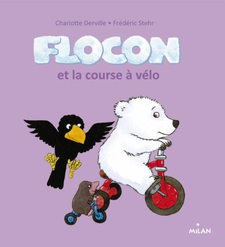flocon et la course à vélo