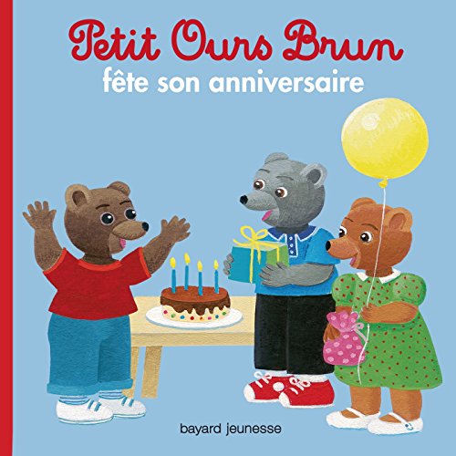 petit ours brun fête son anniversaire
