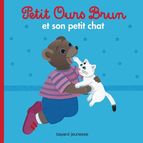 petit ours brun et son petit chat