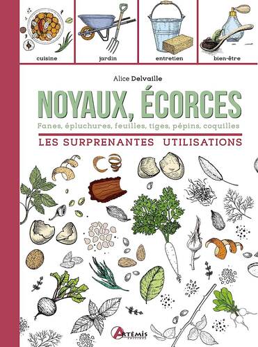 noyaux, écorces, fanes, épluchures, feuilles, tiges, pépins, coquilles