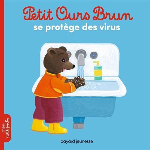 petit ours brun se protège des virus